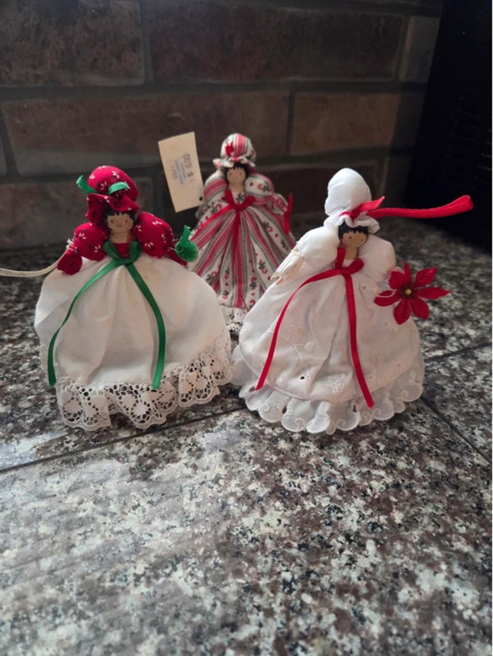 Peg doll and clothespin Christmas ornaments